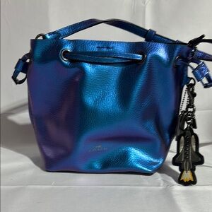 Coach NASA Blue Metallic Crossbody Bag